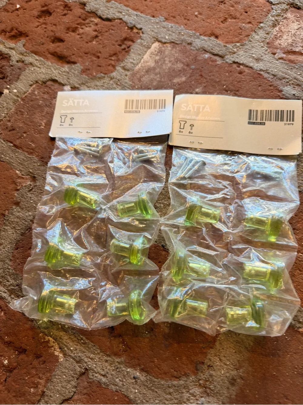 IKEA Lime Green Cabinet Pull Handles - Pack of Metal Drawer Pulls
